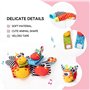 Bébé Poignet et Chaussettes Hochet, 4 PCS Chaussettes Hochet Pied Finder Jouets et Poignet de Bell Strap Motif Animal Mignon Jou