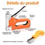 Gaethra Agrafeuse Murale 3-en-1 – Agrafeuse Bois avec 3000 Agrafes & Arrache-Agrafes, Agrafeuse Tapissier à Force Réglable – Idé
