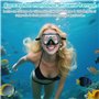 Gaethra Masque Plongée Adulte, Masque Snorkeling HD Panoramique à 180°, Anti-Buée Lunettes de plongée, Bracelet en Silicone Régl