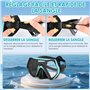 Gaethra Masque Plongée Adulte, Masque Snorkeling HD Panoramique à 180°, Anti-Buée Lunettes de plongée, Bracelet en Silicone Régl