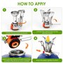 Dreamhigh® Léger Ustensiles De Cuisine De Camping, Kit de 14 Ustensiles Légers et Compacts, Gamelle Camping avec Réchaud Pliant,