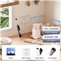 Weinsamkeit Mousseur à Lait USB Rechargeable, Mousseur a Lait Électrique avec 3 Têtes d'Agitation, Mini Fouet 3 Vitesses Réglabl
