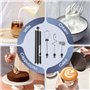 Weinsamkeit Mousseur à Lait USB Rechargeable, Mousseur a Lait Électrique avec 3 Têtes d'Agitation, Mini Fouet 3 Vitesses Réglabl