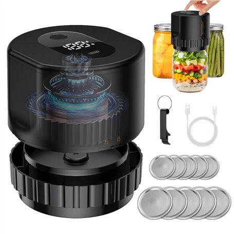 Euakee Kit de Scelleuse Sous Vide électrique pour Bocaux Mason