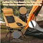 600D Tissu Oxford Chaise de Camping à Dossier Haut