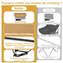 Gaethra Chaise Pliante Camping, 1.7kg Léger Fauteuil de Peche, 600D Tissu Oxford Chaise de Camping à Dossier Haut, Capacité de C