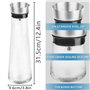 VFANDV Carafe en Verre, 1L Carafe Eau en Verre Avec Couverture Carafe Eau Transparent Carafe à Eau Résistant à la Chaleur Pichet