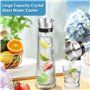 VFANDV Carafe en Verre, 1L Carafe Eau en Verre Avec Couverture Carafe Eau Transparent Carafe à Eau Résistant à la Chaleur Pichet