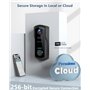 UCOCARE Sonnette sans Fil avec Camera Compatible avec Alexa, 2K Sonette sans Fil Exterieure Etanche Camera, Visiophone sans Fil 