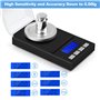 VFANDV 0.001g/50g Balance de Precision, Mini Balance de Precision Balance de Poche avec Écran LCD Rétroéclairé Petit Balance de 