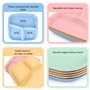 VFANDV 5 Pièces Assiette Compartiment, Assiettes Plates Incassables 3 Compartiments Assiettes Divisées Adulte Enfant Assiette Pl