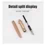 WJUAN Stylo Plume Vintage Stylo Plume en Bambou 14 cm/ 5,5 pouces, Ensemble de Stylo Plume Exécutif Bambou Naturel Fait à la Mai