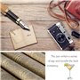 WJUAN Stylo Plume Vintage Stylo Plume en Bambou 14 cm/ 5,5 pouces, Ensemble de Stylo Plume Exécutif Bambou Naturel Fait à la Mai