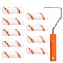 Rouleau de Peinture Kit Brosse Pinceau Mini en Mousse Décoration Murale Plafond Maison 10 Pièces