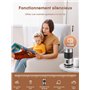 HOUSNAT Mousseur à Lait, 4 en 1 Mousseur à Lait électrique, 400W, 200ML, Mousse Chaude et Froide Pour Café et Cappuccino, Contrô