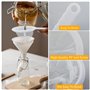 Passoire fine, petite passoire fine, passoire de cuisine avec crochet adhésif, petite passoire pour jus, café (200 mailles)