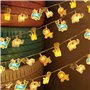 Guirlande lumineuse LED d'intérieur pour enfants - 3 m - 15 LED - Motif animaux - Avec minuterie à piles - Pour lit de maison