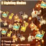 Guirlande lumineuse LED d'intérieur pour enfants - 3 m - 15 LED - Motif animaux - Avec minuterie à piles - Pour lit de maison, m