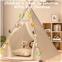 Guirlande lumineuse LED d'intérieur pour enfants - 3 m - 15 LED - Motif animaux - Avec minuterie à piles - Pour lit de maison, m