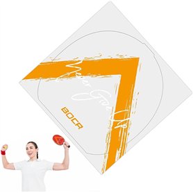 Lot de 2 feuilles de film adhésif en caoutchouc transparent et antistatique pour raquette de tennis de table - 17 x 17 cm - Jaun