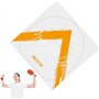 Lot de 2 feuilles de film adhésif en caoutchouc transparent et antistatique pour raquette de tennis de table - 17 x 17 cm - Jaun