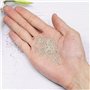 Tibaoffy Transparent avec doublure argent Taille 12/0 Perles de verre artisanal 2 mm pour la fabrication de bijoux (Total Enviro
