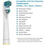 KongKay Lot de 8 têtes de brosse à dents de rechange pour Oralb Dual Clean, générique à double tête compatible avec brosse à den
