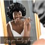Frogetu Lot de 2 Bonnet Soie Cheveux Nuit,Bonnet de Nuit en Soie,Élastique Bonnet Satin,Bonnet en,Bonnet de Nuit en Satin pour L