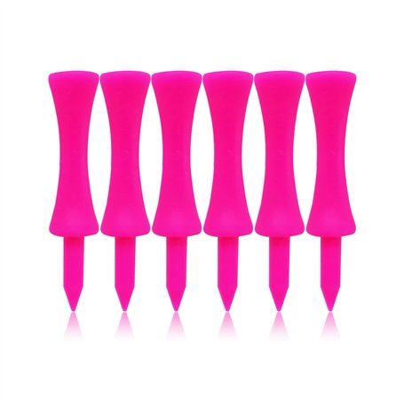Frogetu Tee de Golf Lot de 60 Plastique Rose 57mm