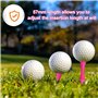 Frogetu Tee de Golf Lot de 60 Plastique Rose 57mm, Tee Golf Plastique Durable, Tees de Golf Incassables et Plus épais, Tee Golf 
