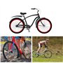 Frogetu Garde-Boue de vélo Fit pour 20-26 Pouces, Universelle Réglable Epaissir Elargir Les Ailes Avant Arrière Garde-Boue VTT K