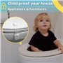 Frogetu Lot de 4 Bloque Porte Bébé,Securite Placard Enfant avec Adhésif Fort,Bloc Porte bebe,Securite Placard Enfant,Aucun Perça