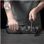 MITSUMOTO SAKARI Couteaux Professionnel à 3 Niveaux Eguiseur de Couteau Japonais avec Poignée à Angle Réglable Affuteur Multifon