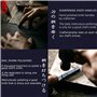 MITSUMOTO SAKARI Couteaux Professionnel à 3 Niveaux Eguiseur de Couteau Japonais avec Poignée à Angle Réglable Affuteur Multifon
