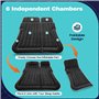 Ealtqund Matelas gonflable pour 2 personnes - Avec 2 coussins et pompe à air - Lit d'appoint confortable pour le camping, les vo