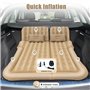 Ealtqund Matelas gonflable pour 2 personnes - Avec 2 coussins et pompe à air - Lit d'appoint confortable pour le camping, les vo