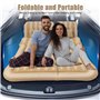 Ealtqund Matelas gonflable pour 2 personnes - Avec 2 coussins et pompe à air - Lit d'appoint confortable pour le camping, les vo
