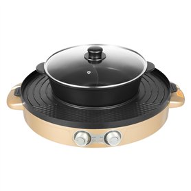 Grill électrique & Hotpot combiné avec technologie sans fumée