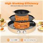 Grill électrique & Hotpot combiné avec technologie sans fumée, 2000 W, grill multifonction intérieur, poêle à 6 niveaux de tempé