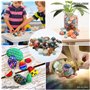 Lot de 50 pierres semi-précieuses de différentes tailles (1,3 à 3,1 cm) - Pierres précieuses colorées naturelles pour enfants à 