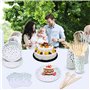 Komicea Vaisselle Jetable Anniversaire Vert, 161 PCS Assiette Jetable Anniversaire, Party Vaisselle Kit Assiette Gobelet et Serv