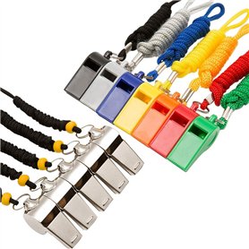 Hipat Lot de 12 sifflets de sport avec cordon