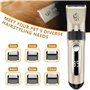 NWOUIIAY Tondeuse Chien Professionnel IPX7 Charge Rapide Tondeuse pour Chien Sans Fil à 5 Vitesses à Faible Bruit avec Ecran LCD