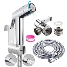 Pulvérisateur de toilettes pour bidet - Accessoire de bidet d'eau chaude en acier inoxydable pour lavabo ou toilette