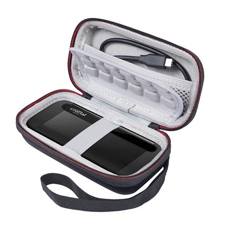 WERICO Étui de protection rigide de voyage pour disques durs SSD externes Crucial X8 CT500X8SSD9 500 Go/CT1000X8SSD9 1 To