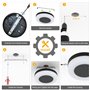 Sytmhoe Plafonnier Extérieur Étanche Porte d Entrée Terrasse 18W 2700-6500K Variable Dimmable Avec Télécommande Et Application, 