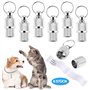 6PCS Tube D'étiquette D'identification de Chat Anti-Perdue étiquette-Adresse pour Chien Chat Pendentifs Porte-Adresse pour Colli
