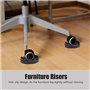 Rehausseur de Table, 8 pcs Pieds de Lit Rehausseurs de Meuble Augmenter Hauteur Lit Rehausseurs Empilables Pieds de Meubles Haut