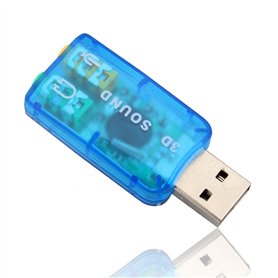 Hakeeta Adaptateur de Carte Son Audio USB2.0 avec Prise Haut-Parleur/Casque/Microphone