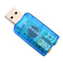 Hakeeta Adaptateur de Carte Son Audio USB2.0 avec Prise Haut-Parleur/Casque/Microphone, Prise en Charge du Post-Ton 3D et de la 